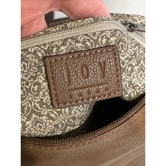 Joy Susan Crossbody Shoulder Vegan Leather Hobo Purse Brown W/Adjust. Strap NWOT - Picture 6 of 8